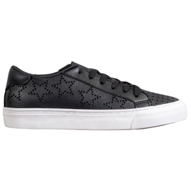 J. Star Openwork Sneakers With Stars black