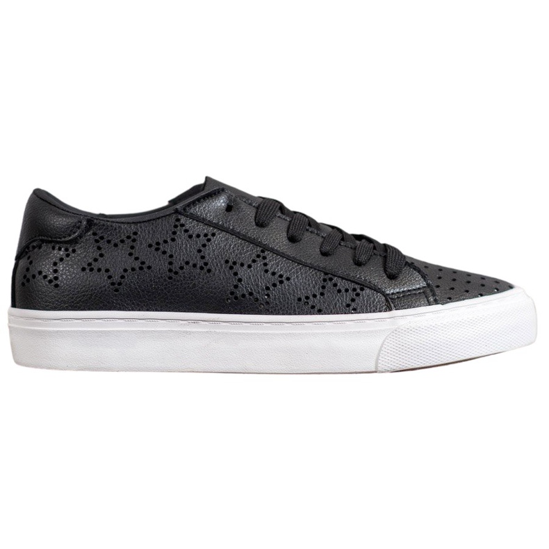 J. Star Openwork Sneakers With Stars black