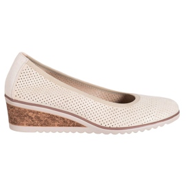 Beige Ballerinas On Wedge VINCEZA Beige Ballerinas On Wedge VINCEZA