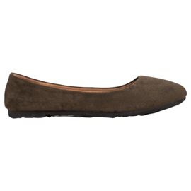 Diamantique Classic Suede Ballerinas multicolored green