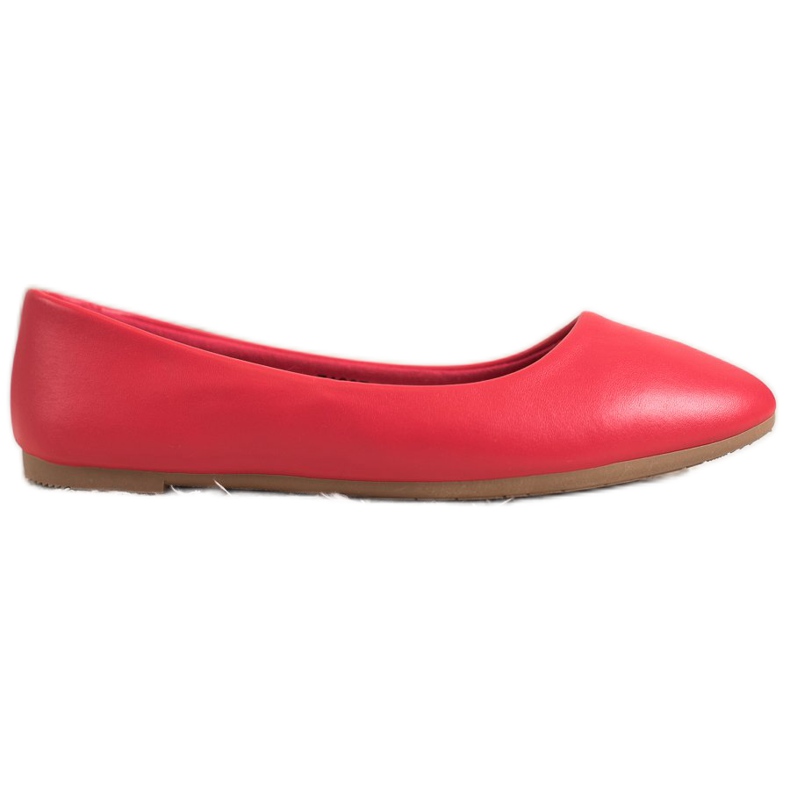 SHELOVET Classic Eco Leather Ballerina red
