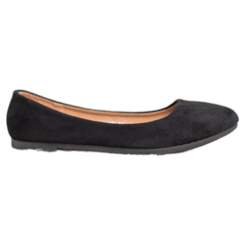 Diamantique Classic Suede Ballerinas black
