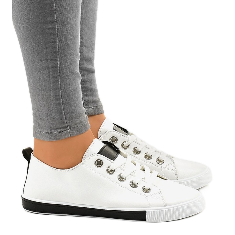 1016 white classic sneakers black 1016 white classic sneakers black