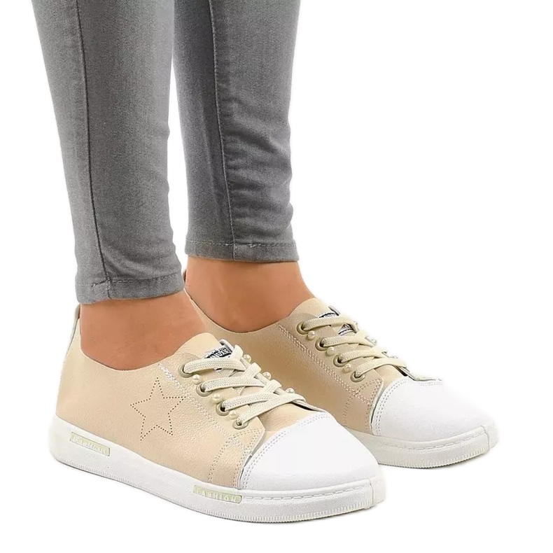 Beige classic sneakers QW8371-3