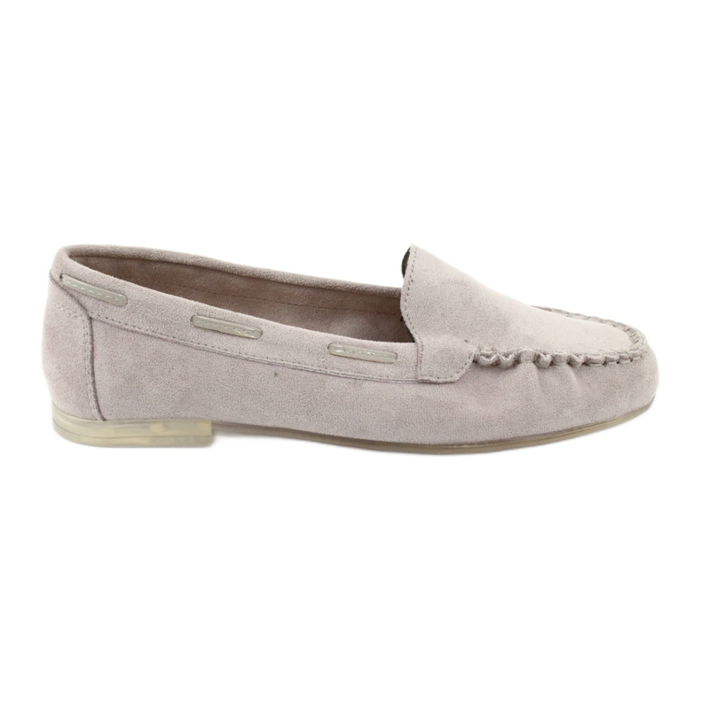 Gray suede loafers for women Sergio Leone 722 grey
