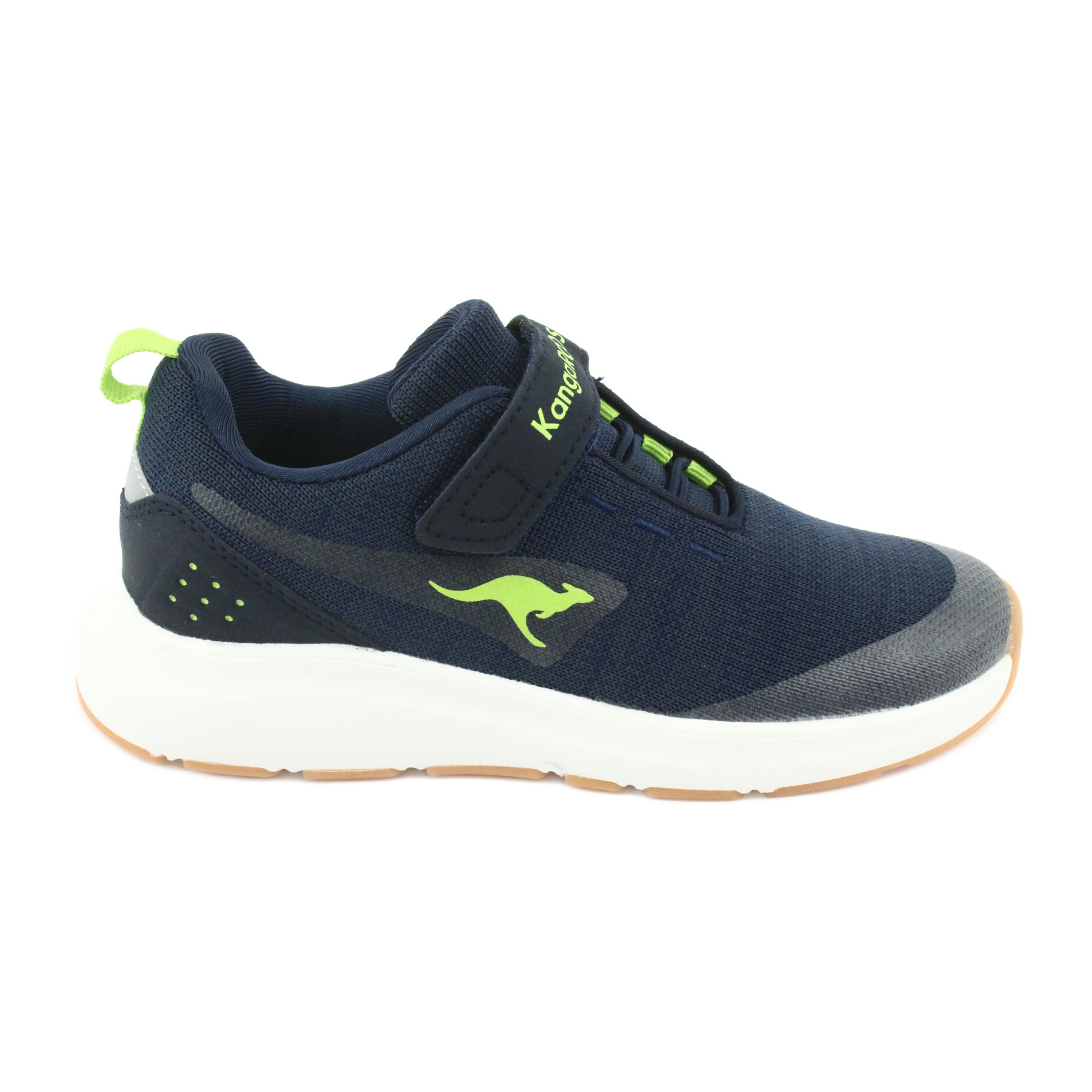KangaROOS sports with Velcro navy / lime green - KeeShoes
