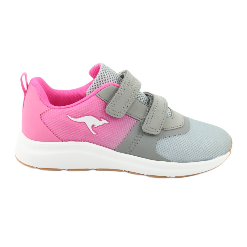KangaROOS Velcro sports shoes 18506 gray / neon pink grey