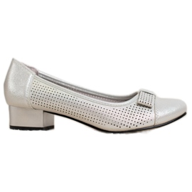 Goodin Openwork Pumps With A Bow grey Goodin Openwork Pumps With A Bow grey
