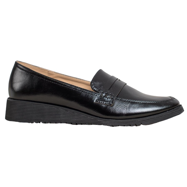 Goodin Black Wedge Moccasins