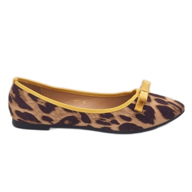 Leopard loafers ballerinas HH17 brown