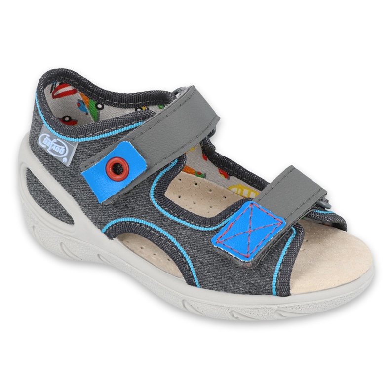 Befado children's shoes pu 065X132 blue grey