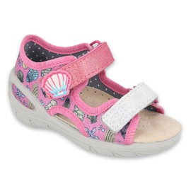 Befado children's shoes 065X134 pink grey multicolored Befado children's shoes 065X134 pink grey multicolored