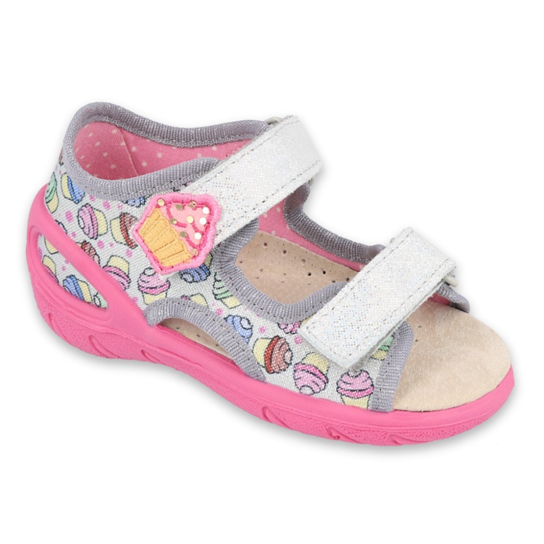 Befado children's shoes 065P135 pink grey Befado children's shoes 065P135 pink grey