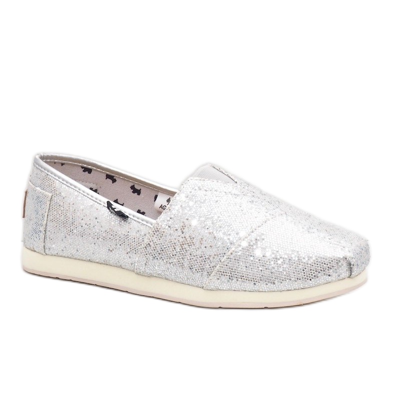 Silver shoes, slip on dogs AG0025 grey