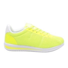 Green fluo women's sports shoes FXZ32-3