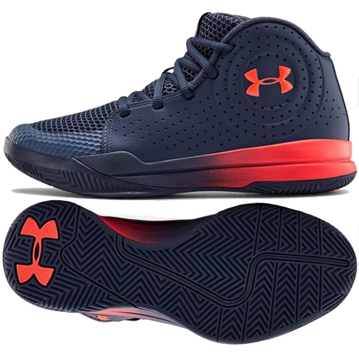 Under Armour Under Armor Gs Jet 2019 Basketball Shoe Jr.3022121 405 multicolored navy blue
