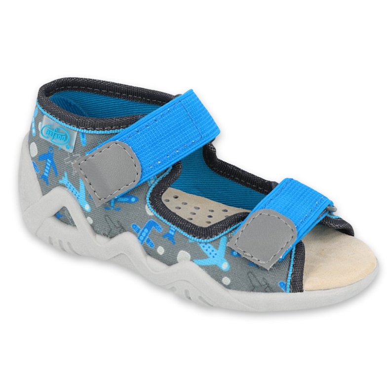 Befado yellow children's shoes 350P007 blue grey