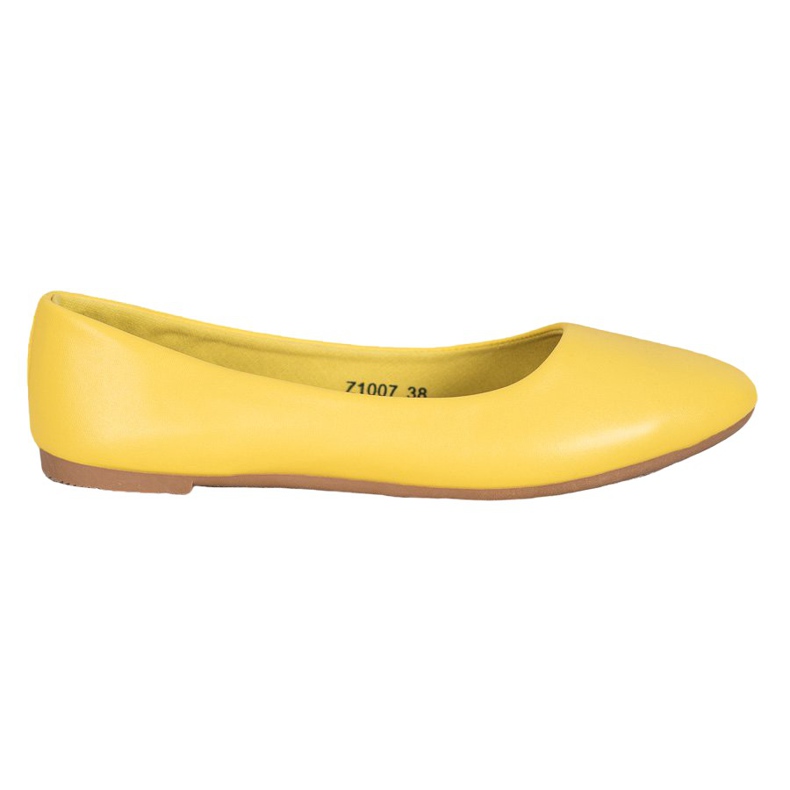SHELOVET Classic Eco Leather Ballerina yellow