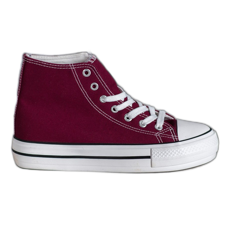 SHELOVET High Textile Sneakers red