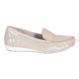 Goodin Golden Loafers With Glitter
