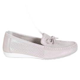 Goodin Leather Shoes With A Bow brown
