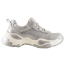 Goodin Leather Sneakers multicolored grey