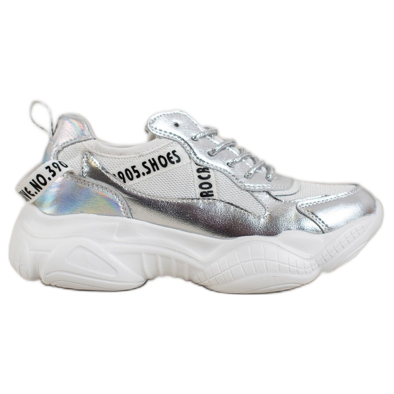 Goodin Silver Leather Sneakers grey