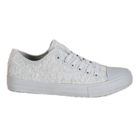 SHELOVET Gray Textile Sneakers grey