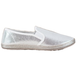 SHELOVET Shiny Slip On Shoes grey SHELOVET Shiny Slip On Shoes grey