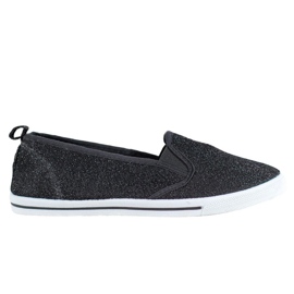 SHELOVET Slip-on Shoes With Glitter black