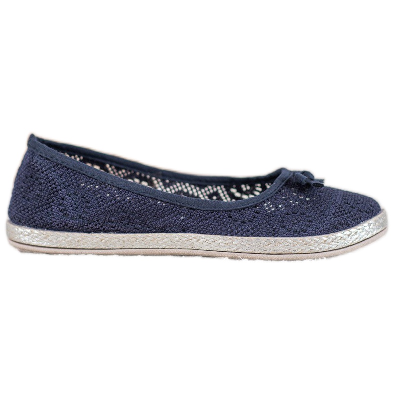 SHELOVET Openwork ballerinas blue SHELOVET Openwork ballerinas blue