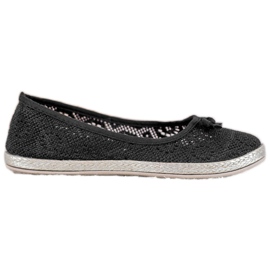 SHELOVET Openwork ballerinas black