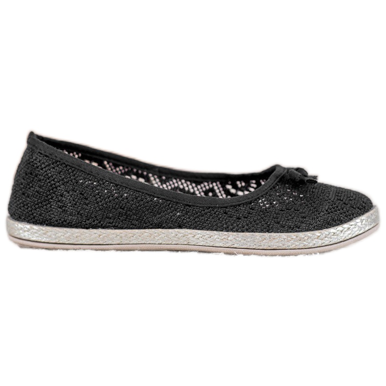SHELOVET Openwork ballerinas black