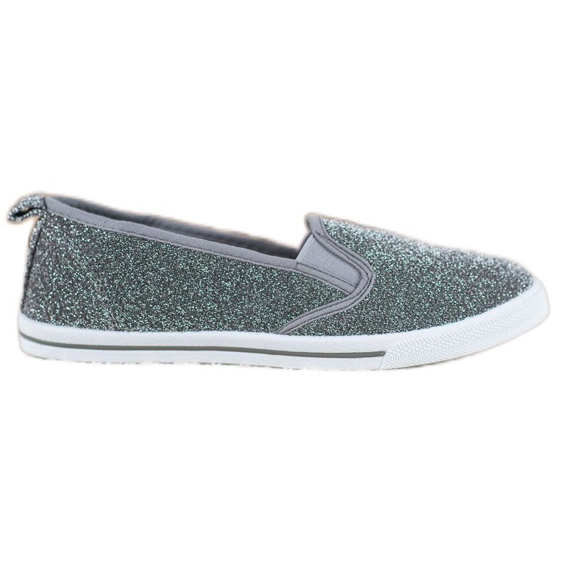 SHELOVET Slip-on Shoes With Glitter grey