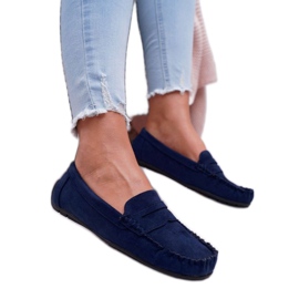 SEA Women's navy blue loafers T348