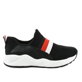 Black sports slip-on shoes NB256P-1