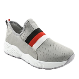 Gray sports slip-on shoes NB256P-1 grey