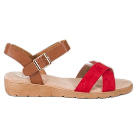 SHELOVET Stylish sandals red
