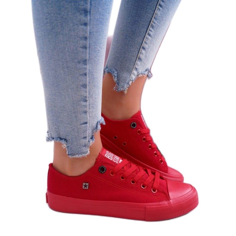 Red women's sneakers Big Star AA274007