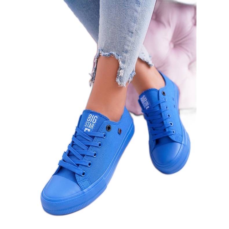 Blue women's sneakers Big Star AA274011