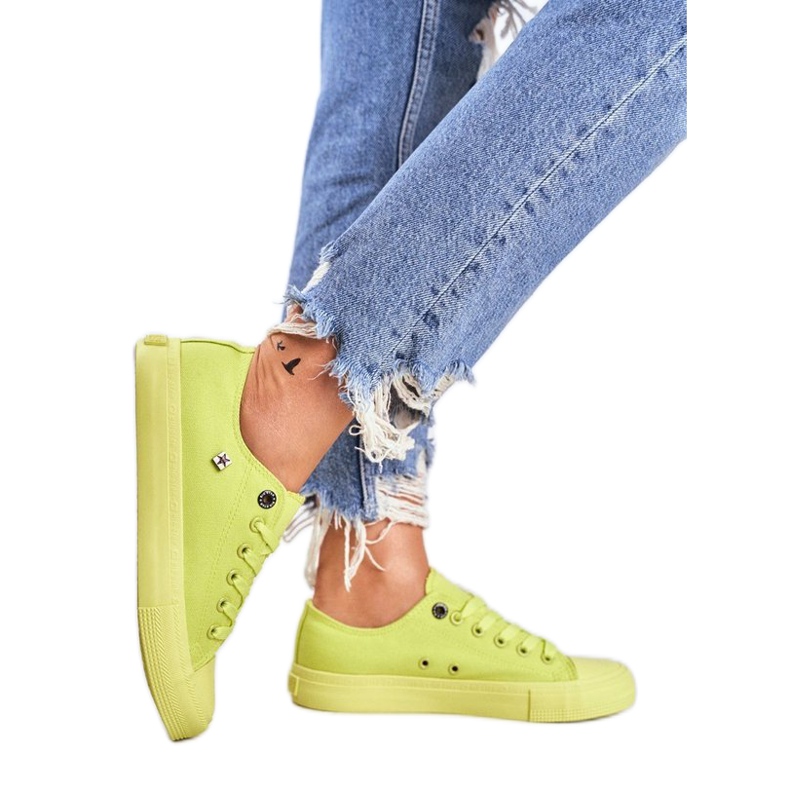 Yellow women's sneakers Big Star AA274012