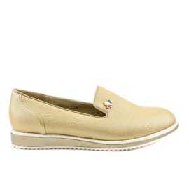 Golden, slip-on wedge shoes ZQ635-3 Golden, slip-on wedge shoes ZQ635-3