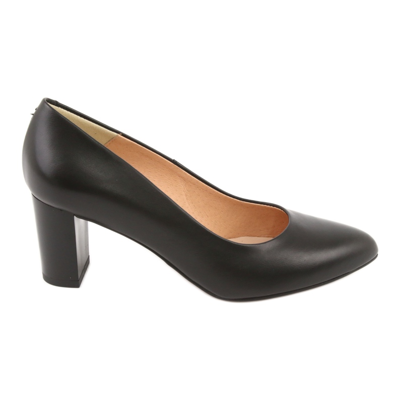 Black Leather High Heel Pumps Espinto 890/1