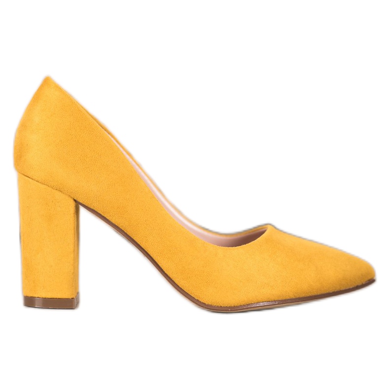 Ideal Shoes High Heels Pumps yellow