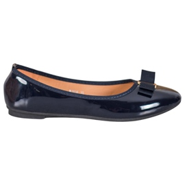 Fama Lacquered Ballerina With A Bow navy blue Fama Lacquered Ballerina With A Bow navy blue