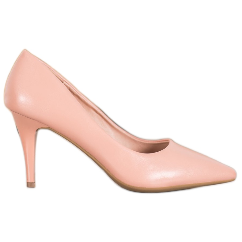 SHELOVET Elegant high heels with eco leather pink