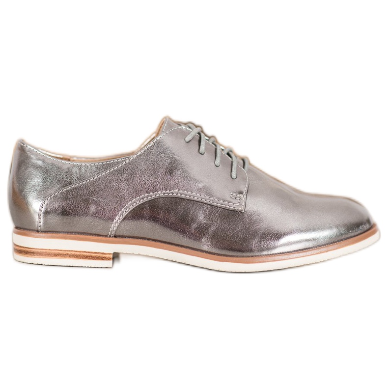 SHELOVET Gray Eco Leather Shoes grey