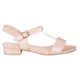 Small Swan Low-heeled sandals pink