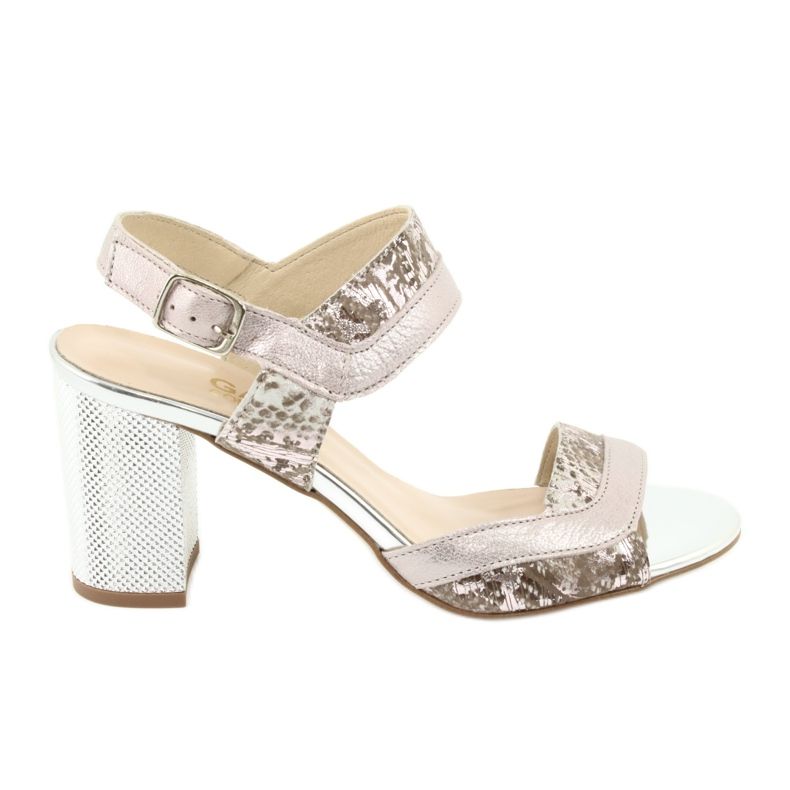 Sandals on the Gamis 3942 post beige pink silver Sandals on the Gamis 3942 post beige pink silver