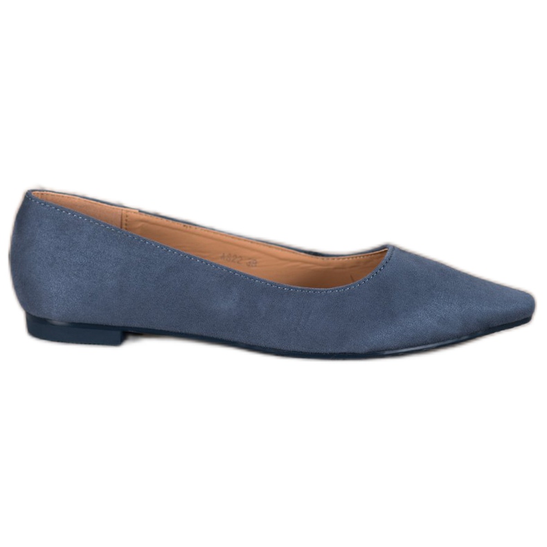 SHELOVET Suede Ballerina In Spitz blue